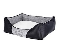 Kerbl Pet Letto Chiara 42 x 32 x 18 cm, Grigio/Nero con Corona di Strass