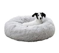 Kerbl Pet Letto Morbido Fluffy, Cuccia per Cani, Cuccia per Gatti, Grigio Chiaro, 19 cm, Diametro 76 cm, Poliestere, Gatti, Fondo Antiscivolo, Imbottitura Morbida