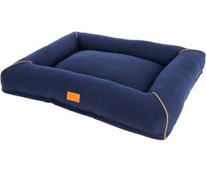 Kerbl Pet Letto morbido Jerome, blu scuro/cognac, 75x60x10 cm