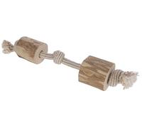 KERBL PET Manubrio M, iuta/cotone, con legno di caffè, 35 cm