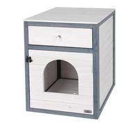 KERBL - Lettiera per gatti - 58 x 45 x 60 cm - IDA - Bianco/blu -