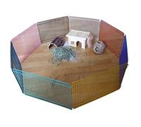Kerbl Pet recinto esterno, recinto per esterni, 8 elementi, 34x23 cm ciascuno, colorato, in metallo, per criceti, topi e piccoli roditori, adatto per uso interno, espandibile