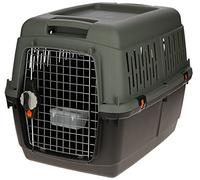 Kerbl Pet scatola di trasporto Eco, per cani, antracite/grigio-verde, 70x50x51,5 cm, plastica, 8-25 kg, adatto ai cani, adatto ai viaggi aerei, con porta in metallo