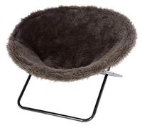 Kerbl Pet Sedia gatti Sharon, cuccia per gatti, sdraio per gatti, marrone, 40cm, Ø50cm, poliestere, robusta struttura in metallo, pieghevole