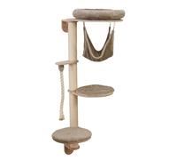 Kerbl Pet Tiragraffi per gatti Dolomit Grappa, Postazione per gatti, per montaggio a parete, taupe, 80x66x158cm, Colonne in sisal, Gatti, si monta in poco spazio