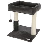 Kerbl Pet Tiragraffi Rosi, per Gattini e Gatti di Piccola Taglia, Letto Imbottito, Palla di Gioco in Peluche, Paletti in sisal Naturale, Spazzola per Massaggio, Grigio, 48 cm