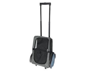 Kerbl Pet Trolley Vacation 41 x 26 x 55/103 cm, Grigio/Blu