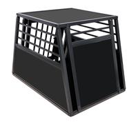 Kerbl Pet Vacation Trasportino per cani in alluminio, grafite - L 77 x P 55 x H 50 cm