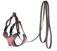 Kerbl Pettorina per Gatti con guinzaglio, 120 cm, Rete Morbida, Corallo