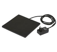 Kerbl Piastra riscaldante in Gomma 24 x 24 x 0,7 cm (per Piccoli Animali e abbeveratoio da pollame, 24 V, Robusta e Resistente alle intemperie, Cavo 2 m) 70239, 1 Pezzo (Confezione da 1)