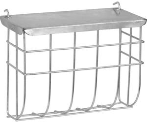 Kerbl Rastrelliera Fieno con Coperchio Zincato da Appendere - 17 x 13 cm