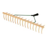 Kerbl Rastrello in plastica con denti di cattura dell'erba (in polipropilene, 16 denti, senza manico, manico ø 27 mm) 29169, multicolore