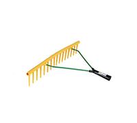 Kerbl Rastrello in plastica (polipropilene, 16 denti, supporto per manico ø 27 mm, senza manico, per fieno / erba / foglie)