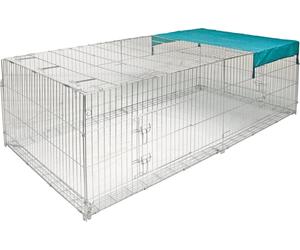 Kerbl Recinto all'Aperto con Blocco di Fuga 230 x 115 x 70 cm, con Copertura - 1 pz.