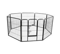 Kerbl Recinto per animali con porta per cani e cuccioli - 8 elementi L 80 x H 77 cm