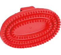 Kerbl Rubber Curry Comb Oval - Rosso