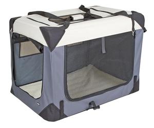 Kerbl Scatola da Viaggio Viaggio, 81 x 58 x 58 cm, Colore: Grigio/Beige