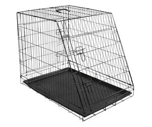 Kerbl Slant Anteriore Cane Gabbia Pieghevole 2 Porte, 92 x 63 x 74 cm, Nero