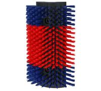 Kerbl Spazzola antigraffio semicircolare XL, spazzola per la cura del pelo, blu-rosso, n. 293105