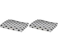 Kerbl Stella - Coperta per cani, 140 x 100 cm, colore: Grigio (Confezione da 2)