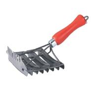 Kerbl Striglia per bestiame con pettine, Mod. Adlus Versione in acciaio, aperta