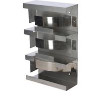 Kerbl Supporto a parete per guanti monouso NITRIL in acciaio inox, con molla