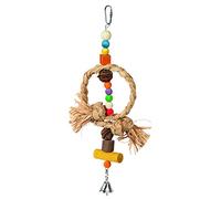 Kerbl Uccello Giocattolo con Campanellino, in Legno di Noce, Raffia, 36 cm