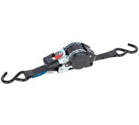 Kerbl Works Cinghia di Ancoraggio Automatica, 1 Pezzo, 25 mm/3 m 300/600 kg, Gancio a S, Nero