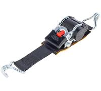 Kerbl Works Cinghia di Fissaggio Automatica con Gancio a Punta, con Funzione di avvolgimento, Cinghia di tensionamento, 1 Pezzo, Nera, 3mx50mm, Poliestere, Forza di trazione Diretta 750kg