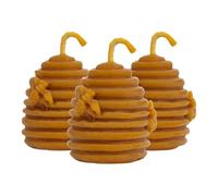 KERC - Candele di Miele - 10 Stili, (3) Mini Alveare 4x3.5cm. 100% Ecologiche e Artigianali. Circa 10h di Luce per Purificare Spazi, Fare Rituali e Regalare - Candele Decorative, con AROMA.