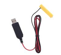 KERDEJAR Eliminatore di batterie AAA da 1,5 V, Alimentatore USB Sostituisci 1 batterie da 1,5 V, Elimina Il Cavo della Batteria per l'orologio Giocattoli Luci Natalizie Ventilatore LED, Nero