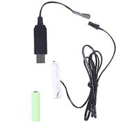 KERDEJAR LR6 2AA 3V Alimentatore sostituire, USB Battery Eliminator 2 batterie da 1,5 V, Batteria Elimina Cavo per Orologio Giocattoli luci Natalizie LED (Staccabile)