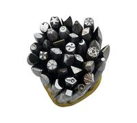 KERDEJAR Punch Stamp, 36 Pz/Set Artigianato Fai-da-Te Strumento Punzoni in Acciaio Punzone a Fiori Timbro Set Gioielli Strumenti per stampaggio in Metallo