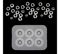KERDEJAR Stampo per Perline, Confezione da Una Confezione S925 Kit per stampi in Silicone per Cappucci Aggiungi-a-Bead Bracciale Perline Gioielli Fai da Te