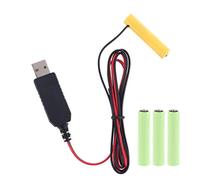 KERDEJAR Universal LR03 AAA Battery Eliminator Cavo di Alimentazione USB da 2 m Sostituisci da 1 a 4 Pezzi AAA 1.5V Batteria per Torcia elettrica Giocattolo Orologio