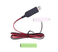 KERDEJAR Universal LR6 AA Battery Eliminator Cavo di Alimentazione USB da 2 m Sostituisci da 1 a 4 batterie AA per Striscia LED per Orologio Giocattolo Elettrico Radio
