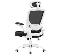 KERDOM ERDOM Sedia da ufficio Ergonomica, con Poggiatesta regolabile, braccioli, girevole fino a 135°, in Rete Portata Massima 150 kg