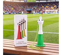 KERHAND Vuvuzela elettrico, clacson da stadio a doppia modalità con interruttore di morso e riproduzione continua, a batteria, per eventi sportivi, utilizza batterie AAA