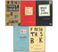 Keri Smith Wreck this Journal Collection 5 Books Set-Wreck This Journal, Mess, Finish this book, This is not a book, The Pocket Scavenger