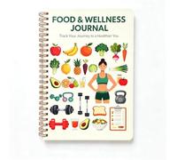 Kerixi Diario alimentare per donne, perdita di peso, esercizio benessere, formato A5, giornaliero/settimanale, diario alimentare e pianificatore dei pasti, rilegatura a spirale, traccia calorie