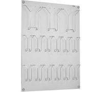 Kerkmann 1 Porta brochure da parete FOCUS, 9 x A4 / 18 x DIN lungo, Metallo, acciaio, argento