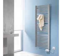 Kermi Basic-E termoarredo, funzionamento puramente elettrico, E0E10180060WJXK, Basic-E; Basic argento lucido metallico [Radiatori > Termoarredo]