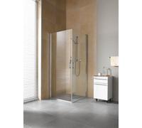 Kermi corner entry Diga 1EL 07018 - demi partie gauche, DI1EL07018VPK, DI1EL07018VPK, Colorazione: Argento ad alta lucentezza Vetro reale trasparente pulito