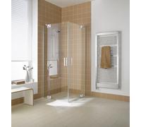 Kermi corner entry FILIA XP EPL 07820 - half-part left, FXEPL07820VAK, FXEPL07820VAK, Colorazione: Argento lucido lucido in vero vetro trasparente