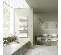 Kermi Credo Half flat-E radiatore da bagno, funzionamento esclusivamente elettrico, EAE1A10450113XK, Credo Half flat-E; Credo Half flat; Credo bianco [Radiatori > Termoarredo]