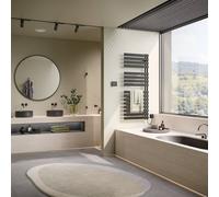 Kermi Credo Half flat-E termoarredo, funzionamento esclusivamente elettrico, EAE1A10600316XK, Credo Half flat-E; Credo Half flat; Credo nero opaco [Radiatori > Termoarredo]