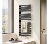 Kermi Credo Half flat termoarredo, funzionamento ad acqua calda o misto, EAN1A180060AOXK, Credo Half flat; Credo nero opaco [Radiatori > Termoarredo]