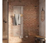 Kermi Credo Half round-E termoarredo, funzionamento puramente elettrico, E1E1A1400452J3K, Credo Half round-E; Credo Half round; Credo bianco/rovere chiaro [Radiatori > Termoarredo]