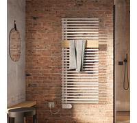 Kermi Credo Half round-E termoarredo, funzionamento puramente elettrico, E1E1A1400602I3K, Credo Half round-E; Credo Half round; Credo bianco/rovere chiaro [Radiatori > Termoarredo]