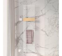 Kermi Credo Half round-E termoarredo, funzionamento puramente elettrico, E1E1A1800452T3K, Credo Half round-E; Credo Half round; Credo bianco/rovere chiaro [Radiatori > Termoarredo]